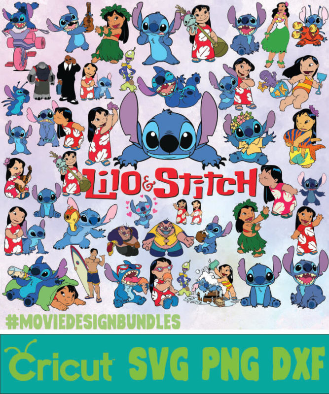 LILO AND STITCH DISNEY BUNDLE SVG PNG DXF Movie Design Bundles