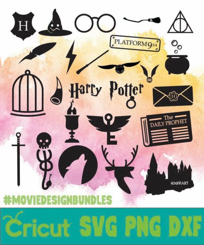 Harry Potter Bundles 3 SVG, PNG, DXF, Harry Potter Bundles 3 CLIPART ...