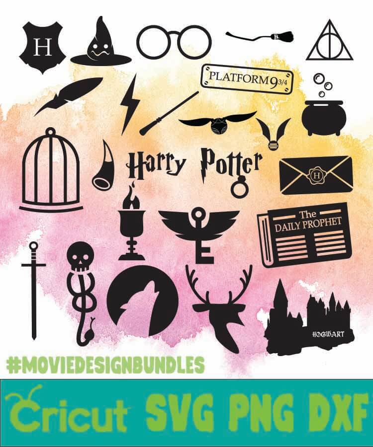 Harry Potter Bundles 1-2 SVG, PNG, DXF, Harry Potter Bundles 1-2