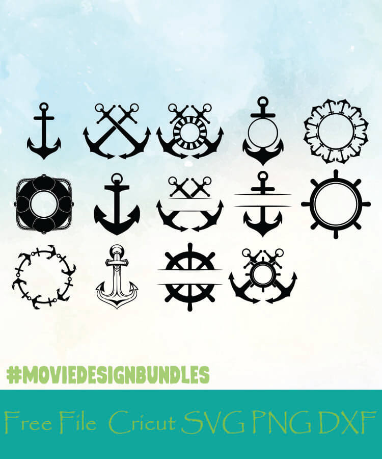 Download Anchor Monogram Frames Free Designs Svg Png Dxf For Cricut Movie Design Bundles
