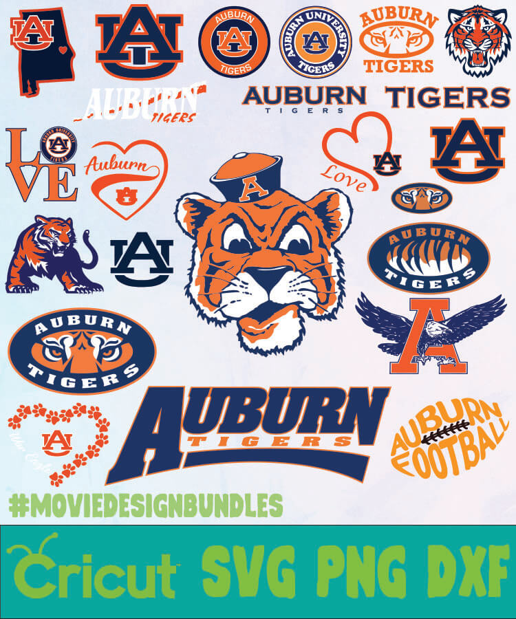 Auburn Tigers NCAA SVG, PNG, DXF - Movie Design Bundles