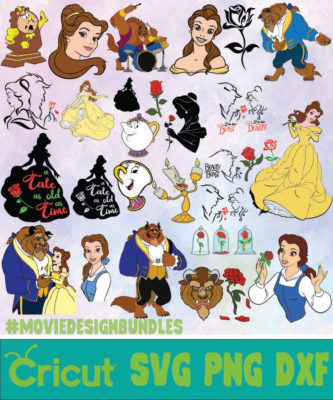 BEAUTY BEAST DISNEY BUNDLE SVG, PNG, DXF - Movie Design Bundles