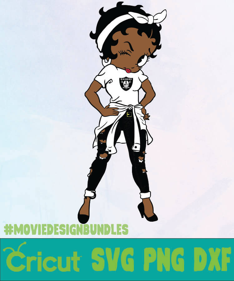 Download Free Betty Boop Oakland Raiders Nfl Logo Svg Png Dxf Movie Design Bundles PSD Mockup Template