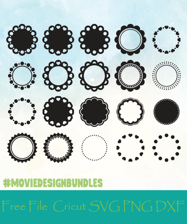 Download Circle Monogram Frames Free Designs Svg Png Dxf For Cricut Movie Design Bundles