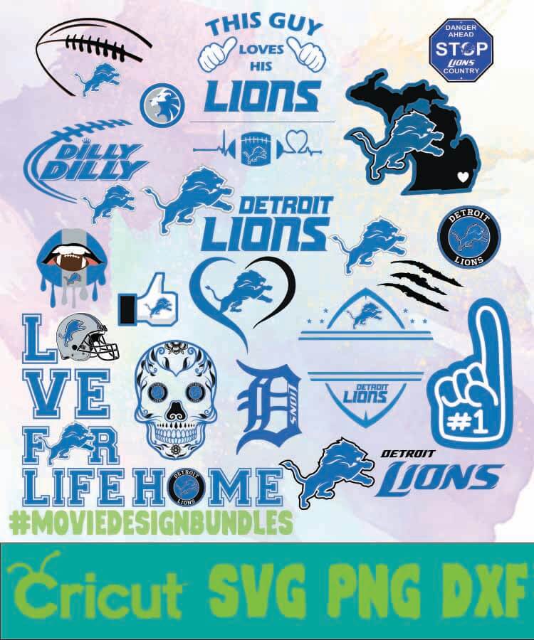 Digital Art & Collectibles 9 designs! Detroit Lions SVG PNG bundle ...