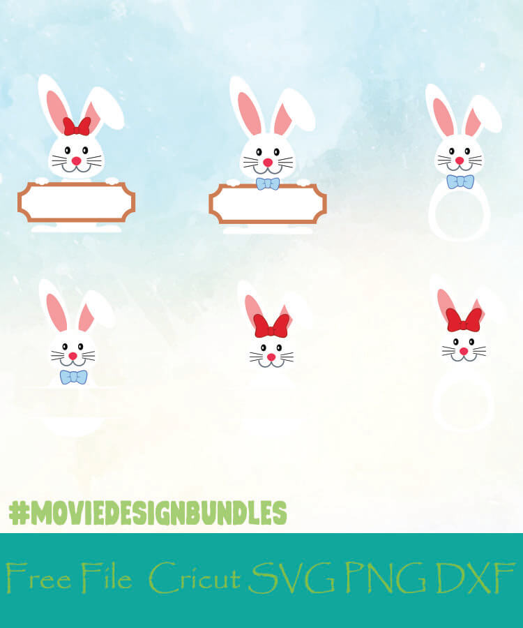 Download Easter Bunny Monogram Frames Free Designs Svg Png Dxf For Cricut Movie Design Bundles
