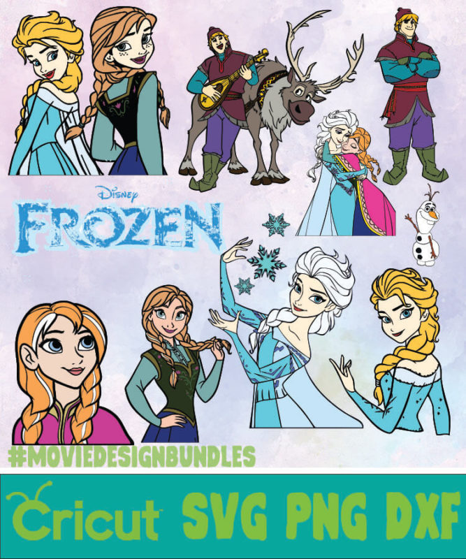 FORZEN ELSA 2 BUNDLE SVG, PNG, DXF - Movie Design Bundles