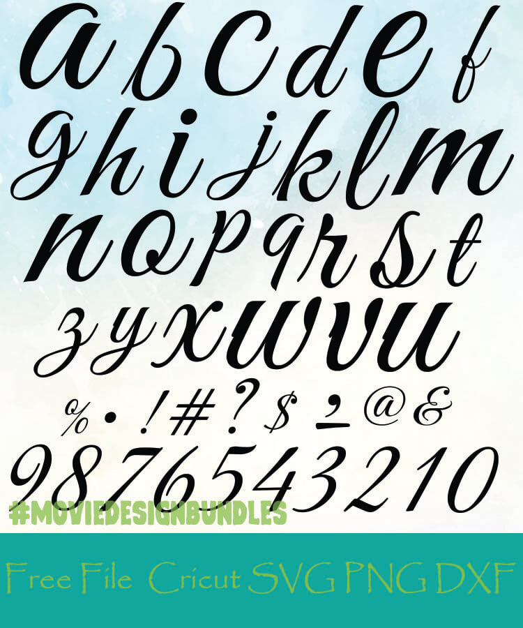 GREAT VIBES ALPHABET LOWER FREE DESIGNS SVG, PNG, DXF FOR CRICUT ...