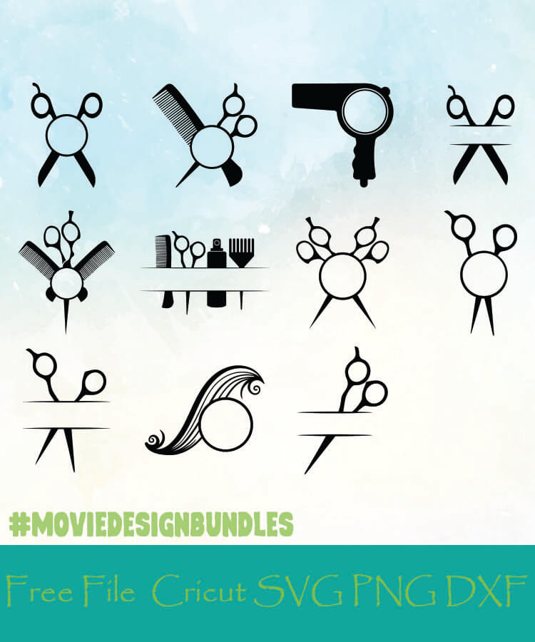 Download Hairdresser Monogram Frames Free Designs Svg Png Dxf For Cricut Movie Design Bundles