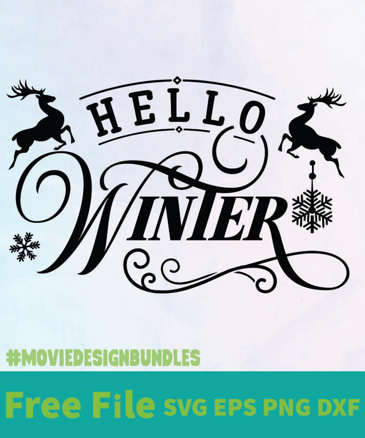 Download HELLO WINTER FREE DESIGNS SVG, ESP, PNG, DXF FOR CRICUT ...