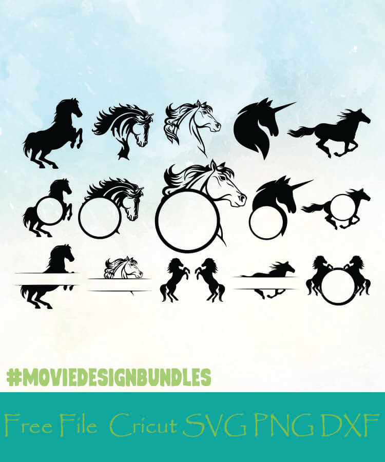 Download Horses Monogram Frames Free Designs Svg Png Dxf For Cricut Movie Design Bundles