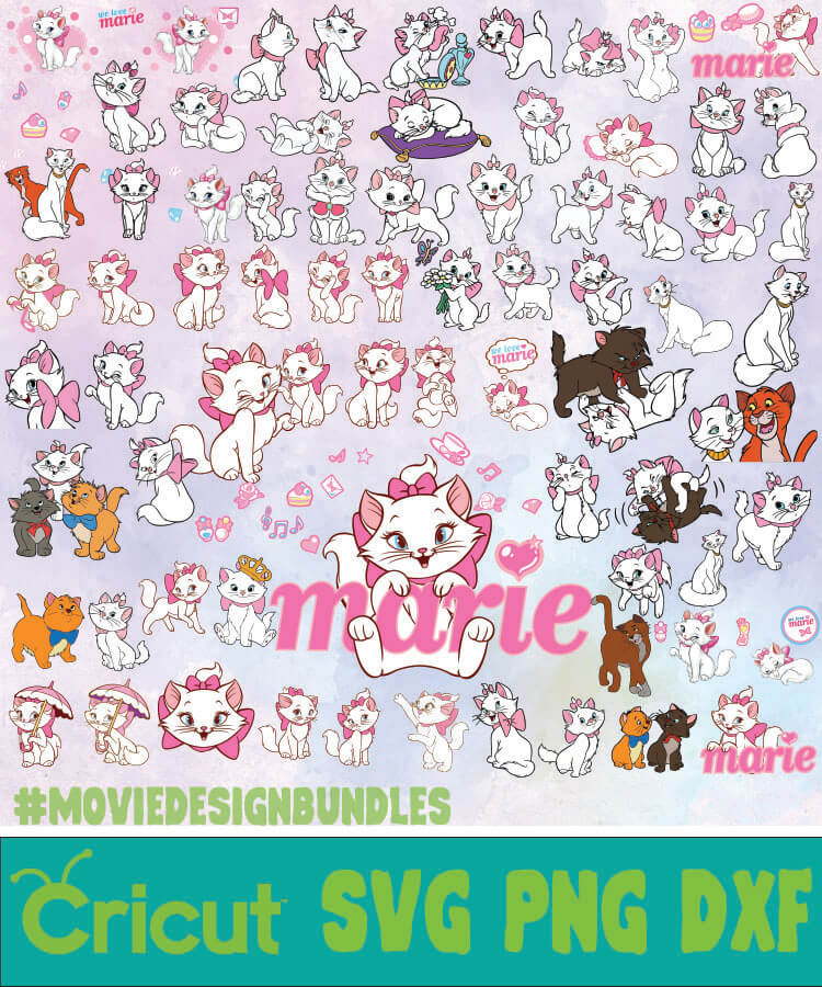 Download MARIE CAT DISNEY BUNDLE SVG, PNG, DXF - Movie Design Bundles