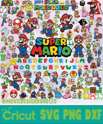 MARIO DISNEY BUNDLE SVG, PNG, DXF - Movie Design Bundles