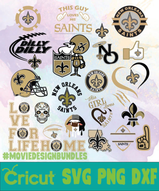 New Orleans Saints Logo Bundles Svg Png Dxf Movie Design Bundles 0015