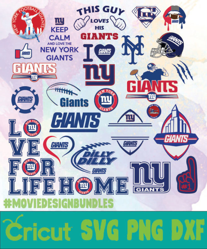 NEW YORK GIANTS LOGO BUNDLES SVG PNG DXF - Movie Design ...