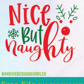 MERRY AF FREE DESIGNS SVG, ESP, PNG, DXF FOR CRICUT - Movie Design Bundles