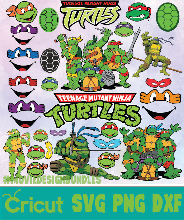 Teenage Mutant Ninja Turtles Costume Bundle SVG PNG EPS DXF Cricut