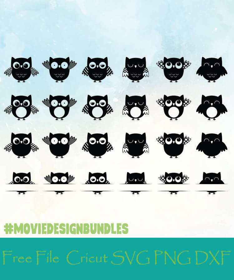 Owl Monogram Frames Free Designs Svg Png Dxf For Cricut Movie Design Bundles