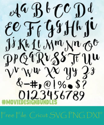 SWEET ALPHABET FREE DESIGNS SVG, PNG, DXF FOR CRICUT - Movie Design Bundles