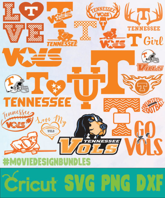 Tennessee Vols NCAA SVG, PNG, DXF - Movie Design Bundles