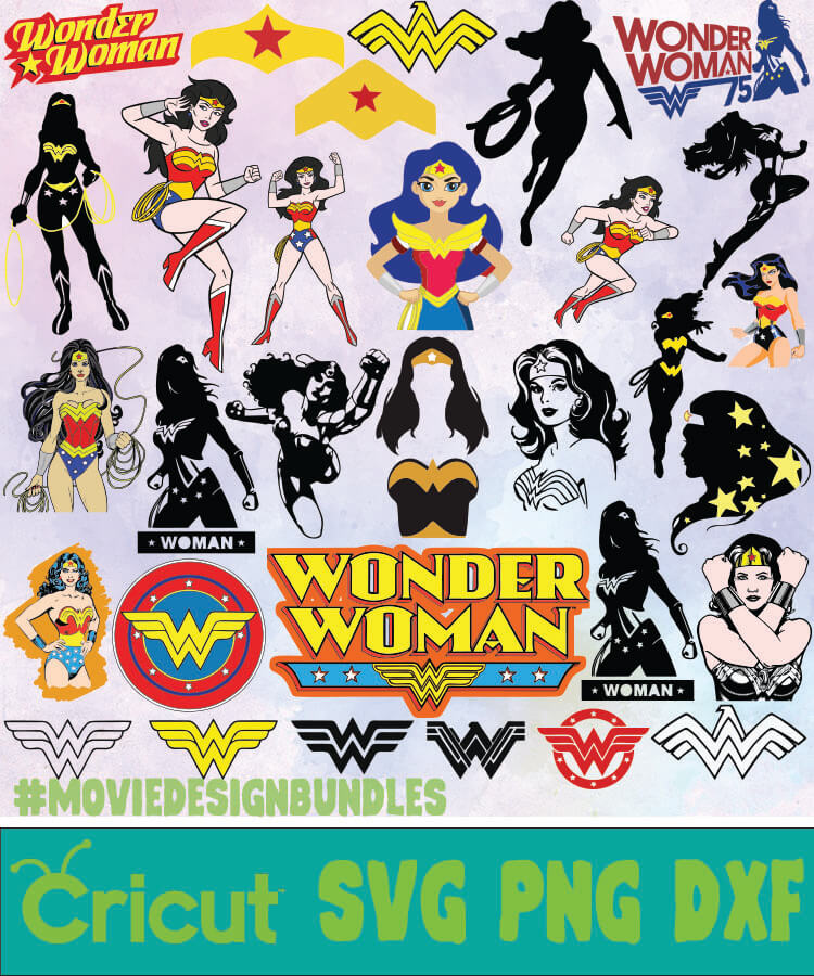 Download WONDER WOMAN D&C BUNDLE SVG, PNG, DXF - Movie Design Bundles