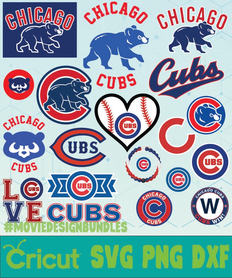 Chicago Cubs Mlb Bundle Logo Svg Png Dxf Movie Design Bundles