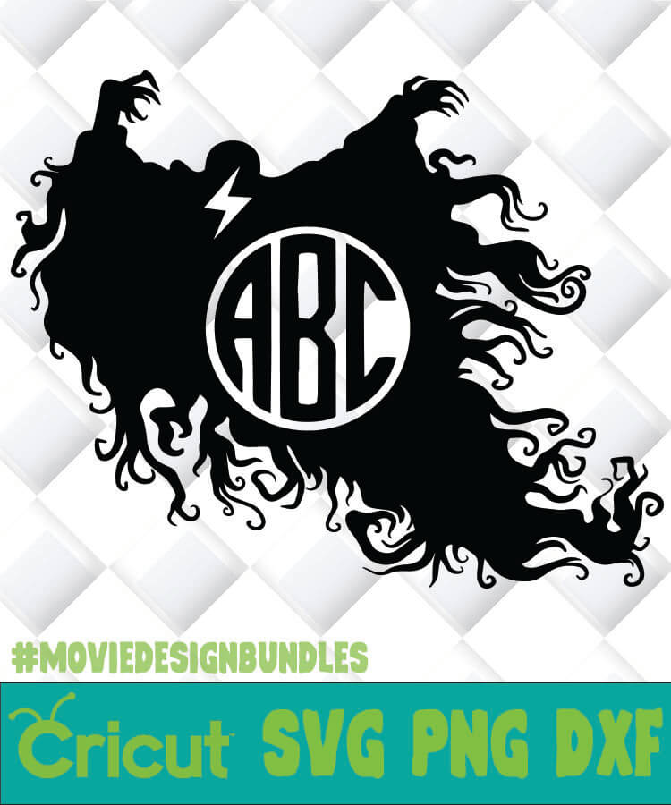 HARRY POTTER DEMENTOR CIRCLE MONOGRAM SVG, PNG, DXF, CLIPART - Movie