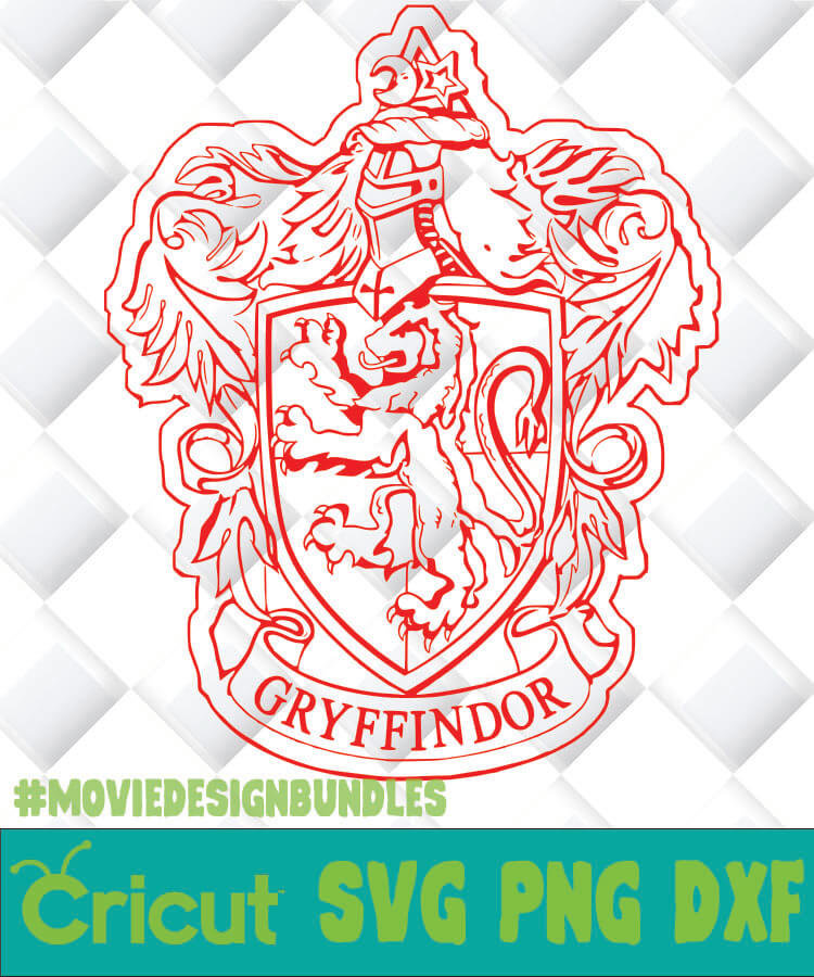 HARRY POTTER GRYFFINDOR HOUSE CREST SVG, PNG, DXF, CLIPART - Movie