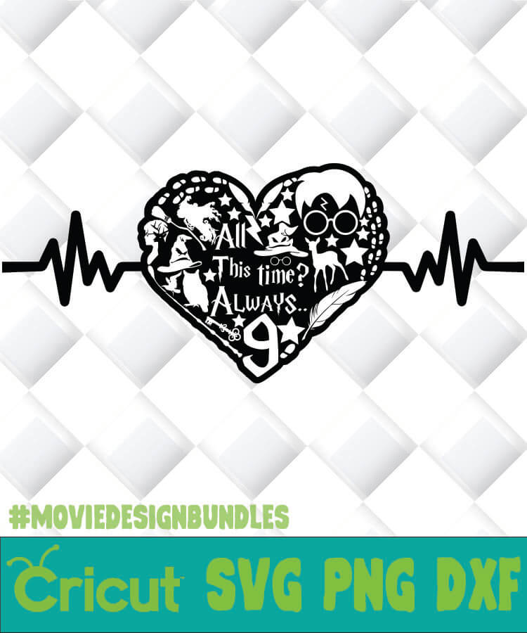 Download HARRY POTTER HEART BEAT SILHOUETTE SVG, PNG, DXF, CLIPART ...