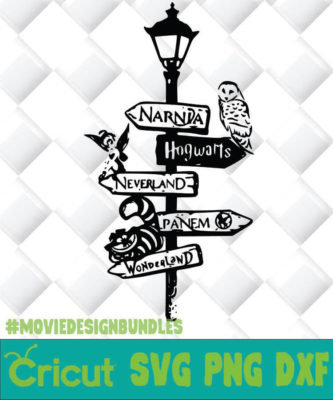 HARRY POTTER NARNIA HOGWARTS NEVERLAND PANEM WONDERLAND LAMP POST SVG ...