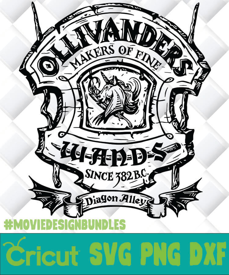 Harry Potter Ollivanders Diagon Alley Wands Svg Png Dxf Clipart Movie Design Bundles