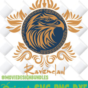 HARRY POTTER RAVENCLAW CREST SVG, PNG, DXF, CLIPART - Movie Design Bundles