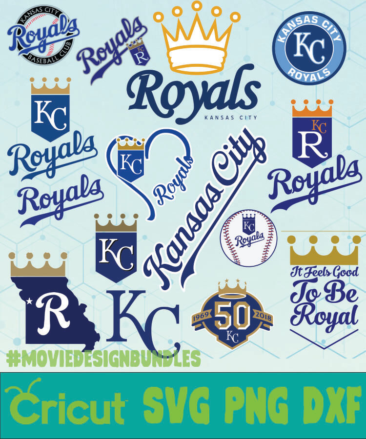 KANSAS CITY ROYALS MLB BUNDLE LOGO SVG, PNG, DXF - Movie Design Bundles