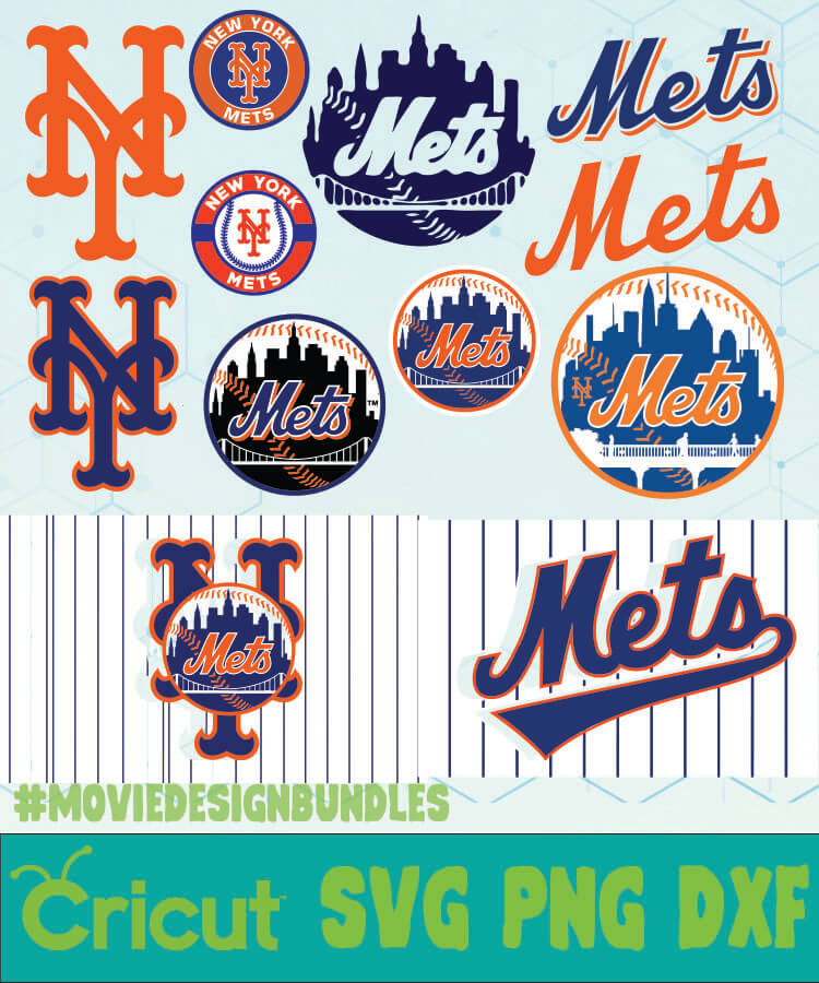 NEW YORK METS MLB BUNDLE LOGO SVG, PNG, DXF - Movie Design Bundles