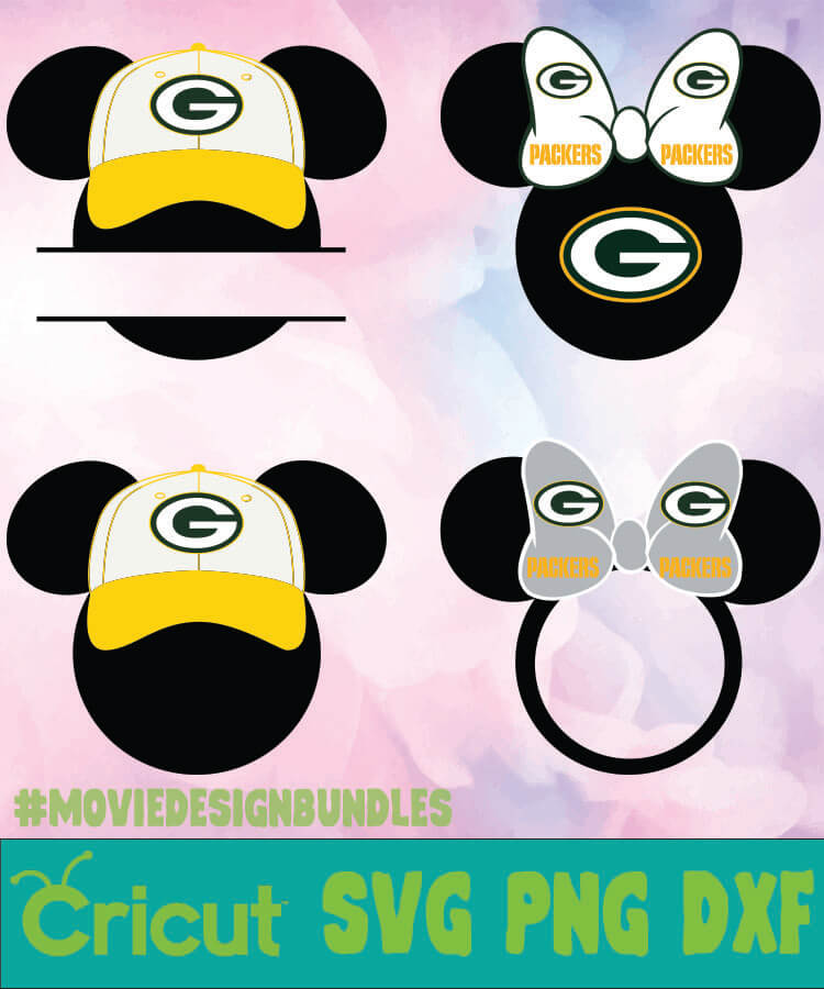 Green Bay Packers  Mickey Mouse Minnie Mouse Ears Headband Green Bay Packers Hair Bow