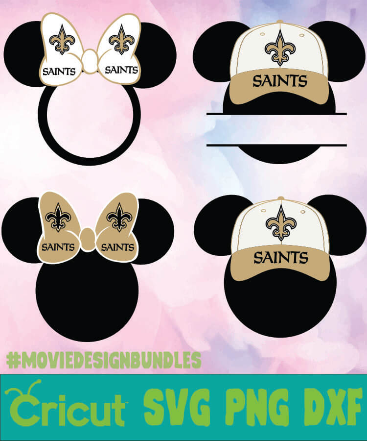Download New Orleans Saints Nfl Mickey Monogram Svg Png Dxf Movie Design Bundles
