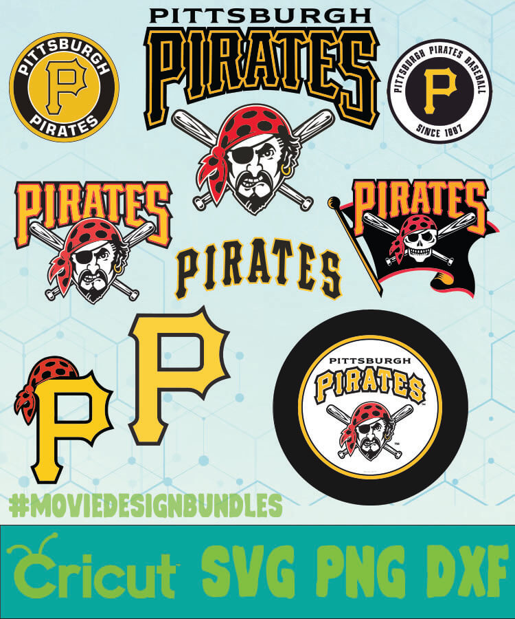 PITTSBURGH PIRATES MLB BUNDLE LOGO SVG, PNG, DXF - Movie Design