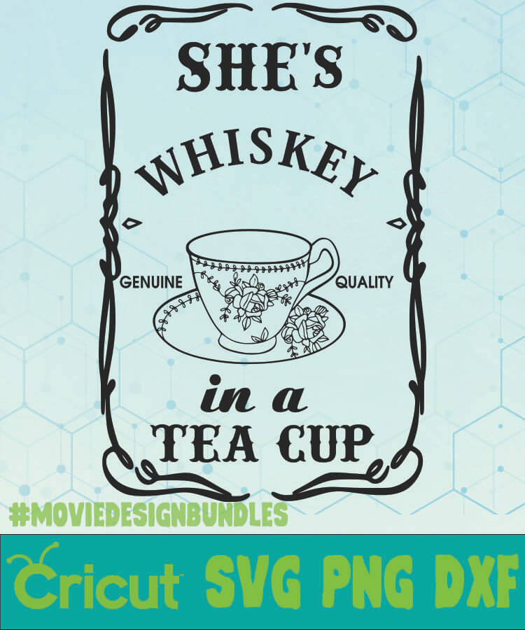 She's Whiskey In A Teacup SVG PNG Files for Cricut Can Cooler Graphics Instant Digital Download HTV