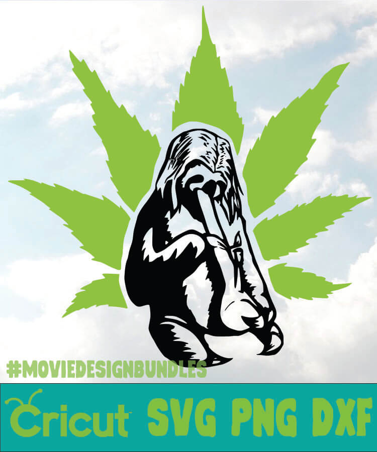 Sloth Bong Cannabis Svg Png Dxf Cricut Movie Design Bundles