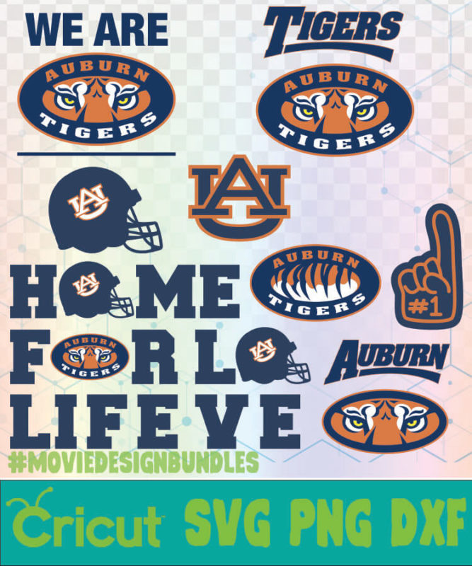 Download AUBURN TIGERS FOOTBALL NCAA LOGO SVG, PNG, DXF - Movie ...