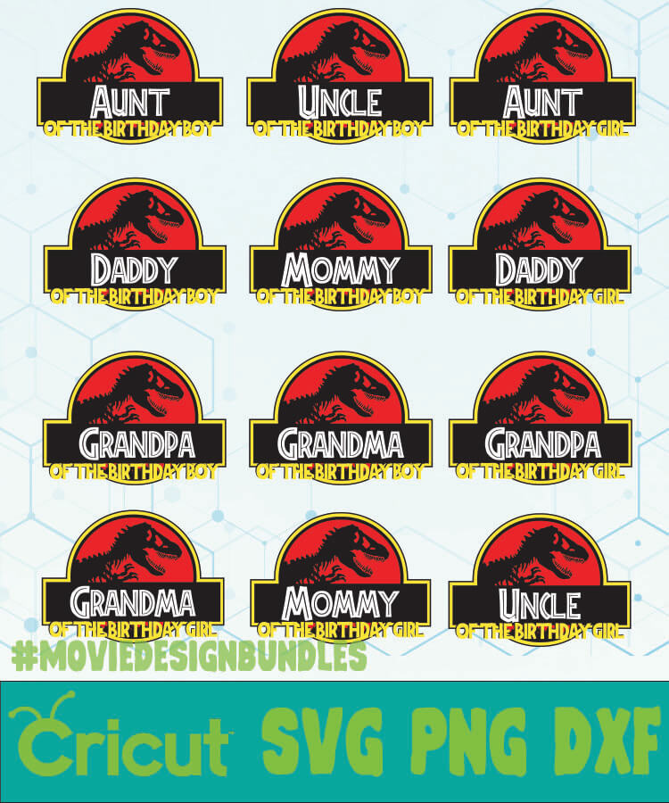 Download Aunt Uncle Of The Birthday Jurassic Logo Svg Png Dxf Movie Design Bundles