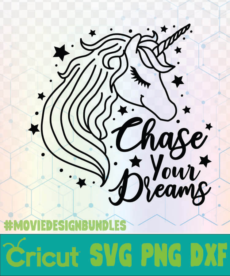 Download CHASE YOUR DREAMS UNICORN QUOTES LOGO SVG, PNG, DXF ...