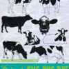 COW ANIMAL SILHOUETTE LOGO SVG PNG DXF