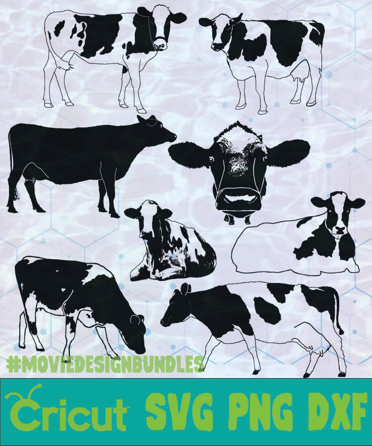 Download Cow Animal Silhouette Logo Svg Png Dxf Movie Design Bundles