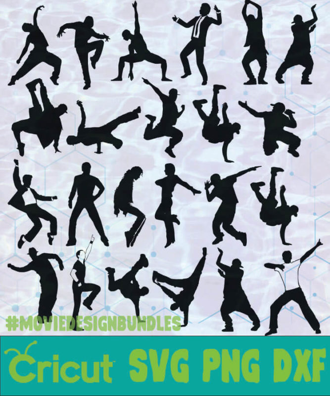 DANCER PEOPLE SILHOUETTE LOGO SVG PNG DXF - Movie Design Bundles