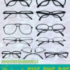 GLASSES OBJECTS ITEMS SILHOUETTE LOGO SVG PNG DXF