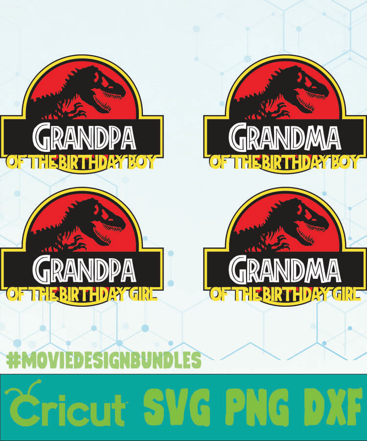 Download Grandpa Grandma Of The Birthday Jurassic Logo Svg Png Dxf Movie Design Bundles