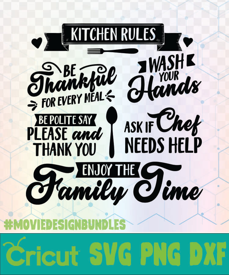 Download KITCHEN RULES KITCHEN QUOTES LOGO SVG, PNG, DXF - Movie ...