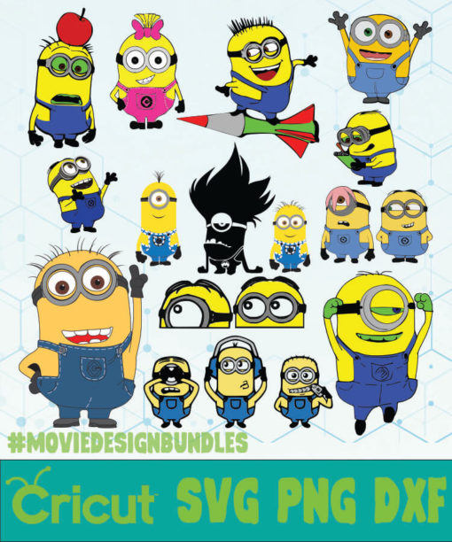 MINION BUNDLE LOGO TV SHOW SVG, PNG, DXF - Movie Design Bundles