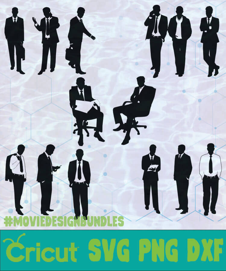 OFFICE WORKER PEOPLE SILHOUETTE LOGO SVG PNG DXF - Movie Design Bundles